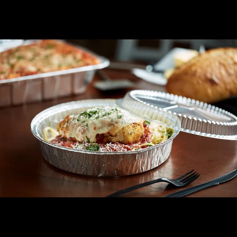 Lid Dome 8.9X0.7 IN 1 Compartment OPS Clear Round Shallow For Container 300/Case