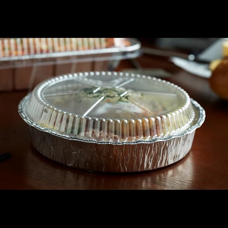 Lid Dome 8.9X0.7 IN 1 Compartment OPS Clear Round Shallow For Container 300/Case