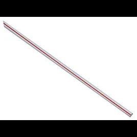 Spike Straw 5.75 IN Plastic Red White Stripe Cello Wrapped 24/Case