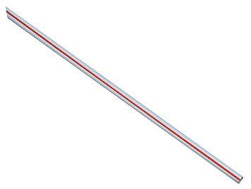 Spike Straw 5.75 IN Plastic Red White Stripe Cello Wrapped 24/Case