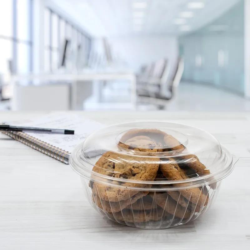 Dart® PresentaBowls® Cold Bowl & Lid Combo With Dome Lid 32 OZ PET Clear Round Unhinged 126 Count/Pack 4 Packs/Case