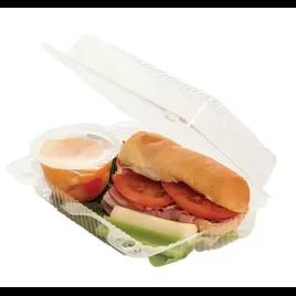 WNA Lunch Take-Out Container Hinged 7.5X4.8X2.3 IN Clear Shallow 500/Case