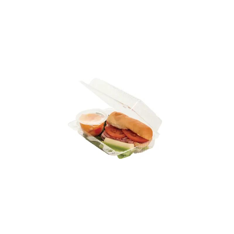 WNA Lunch Take-Out Container Hinged 7.5X4.8X2.3 IN Clear Shallow 500/Case
