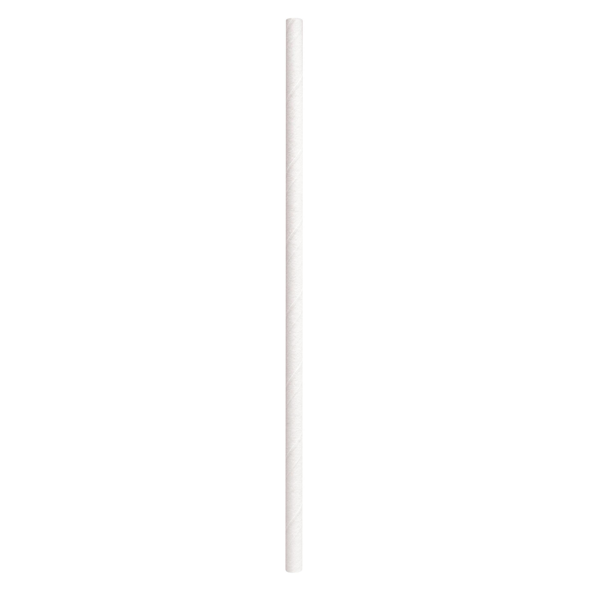 Aardvark® Jumbo Straw 7.75 IN Paper White Unwrapped Bulk 4800/Case