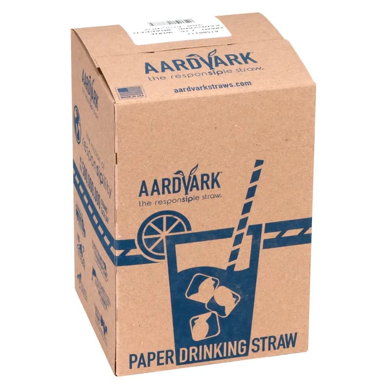 Giant Straw 7.75 IN Paper White 2400/Case