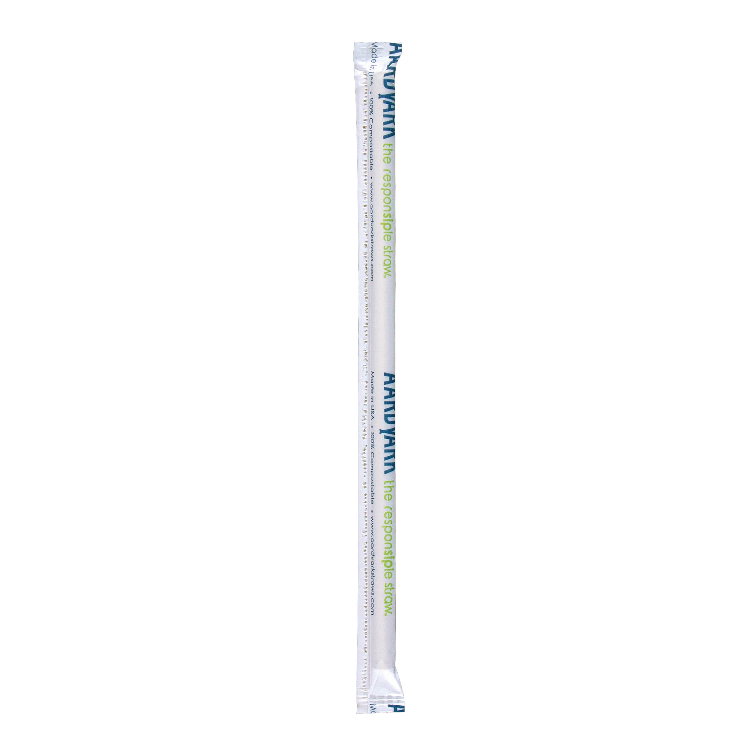 Aardvark® Giant Straw 7.75 IN Paper Black Wrapped 2400/Case