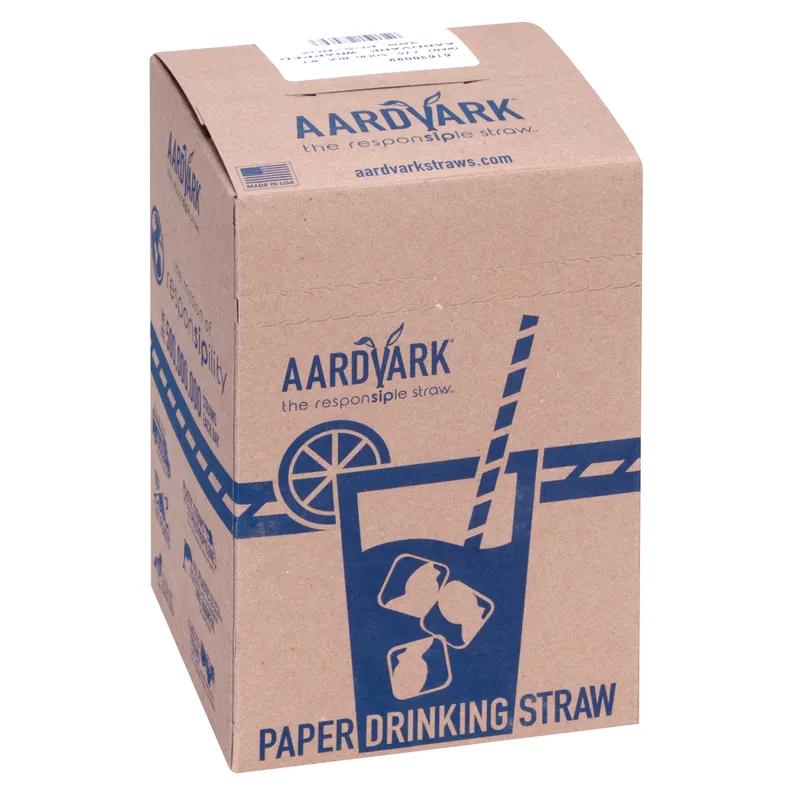 Aardvark® Giant Straw 7.75 IN Paper Black Wrapped 2400/Case