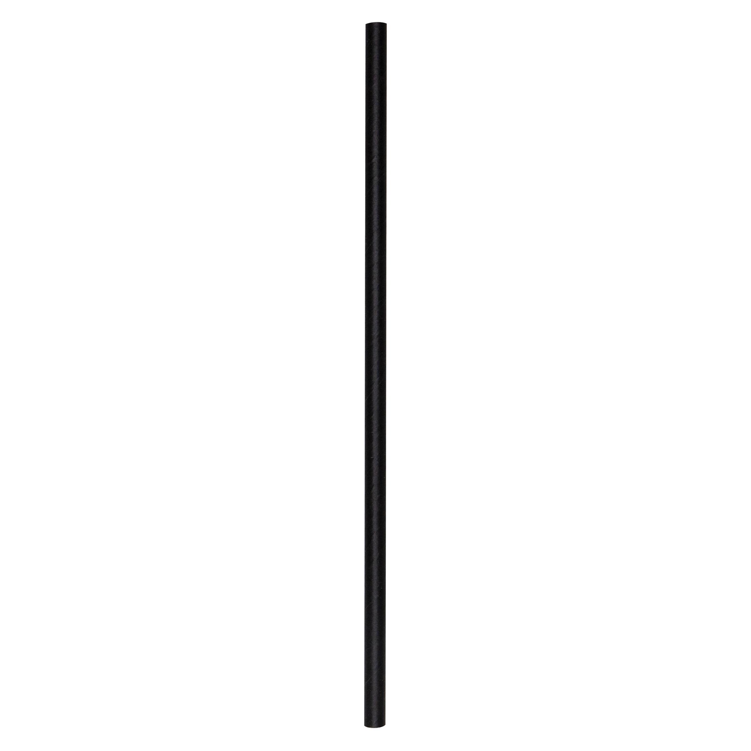 Aardvark® Cocktail Straw 0.23X5.75 IN Paper Black Unwrapped 875 Count/Pack 8 Packs/Case 7000 Count/Case