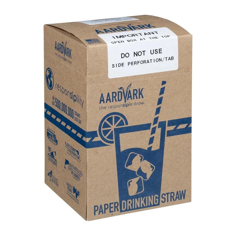 Aardvark® Cocktail Straw 0.23X5.75 IN Paper Black Unwrapped 875 Count/Pack 8 Packs/Case 7000 Count/Case