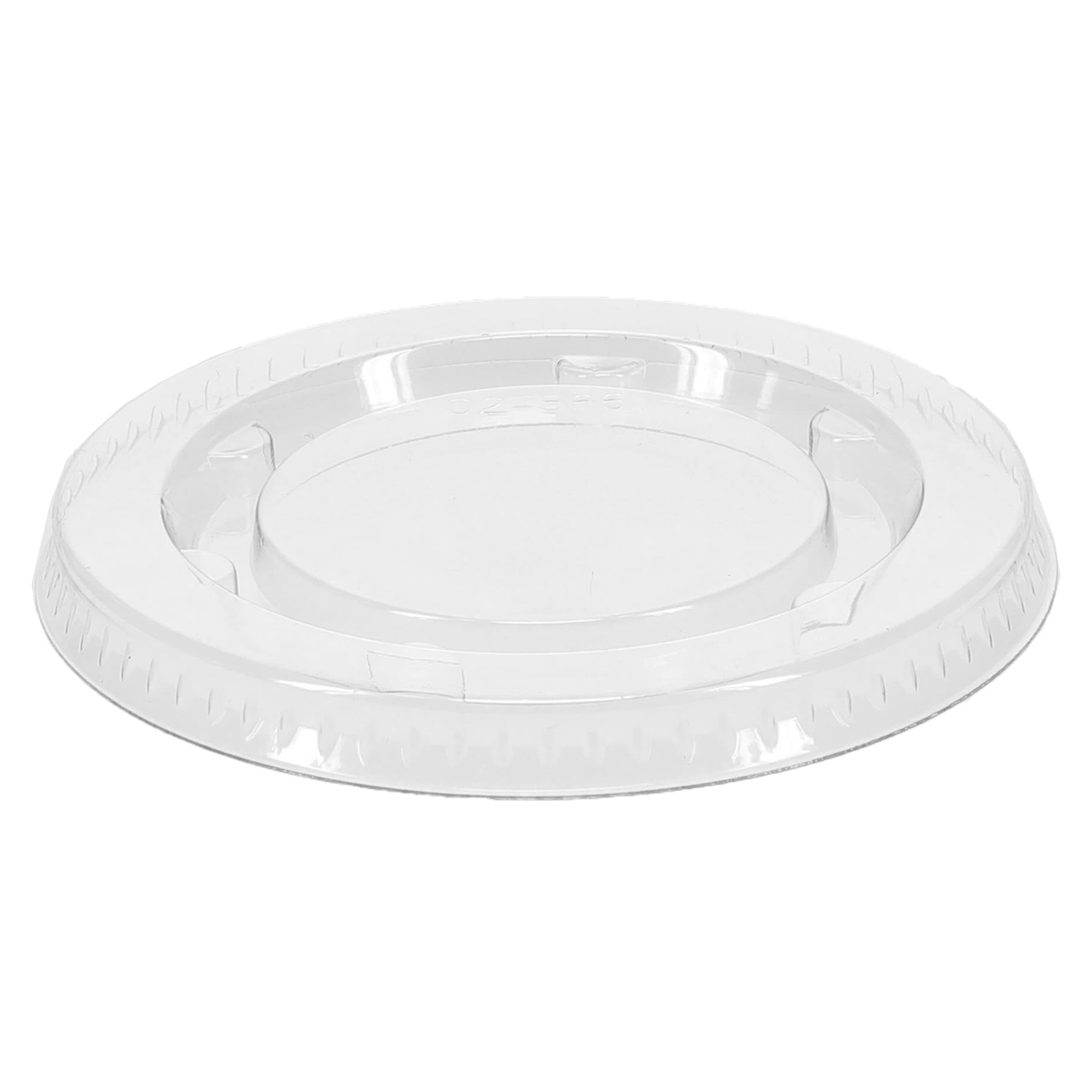 Lid Flat 2.54X0.23 IN 1 Compartment PET Clear For 2 OZ Souffle & Portion Cup 2400/Case