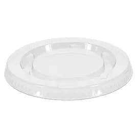 Lid Flat 2.54X0.23 IN 1 Compartment PET Clear For 2 OZ Souffle & Portion Cup 2400/Case