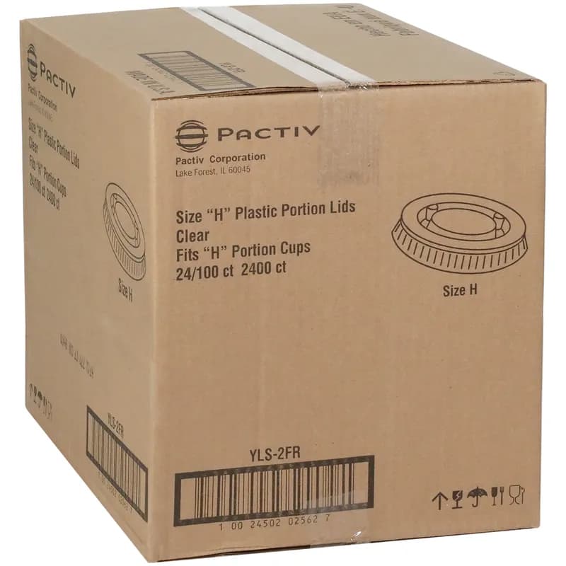 Lid Flat 2.54X0.23 IN 1 Compartment PET Clear For 2 OZ Souffle & Portion Cup 2400/Case