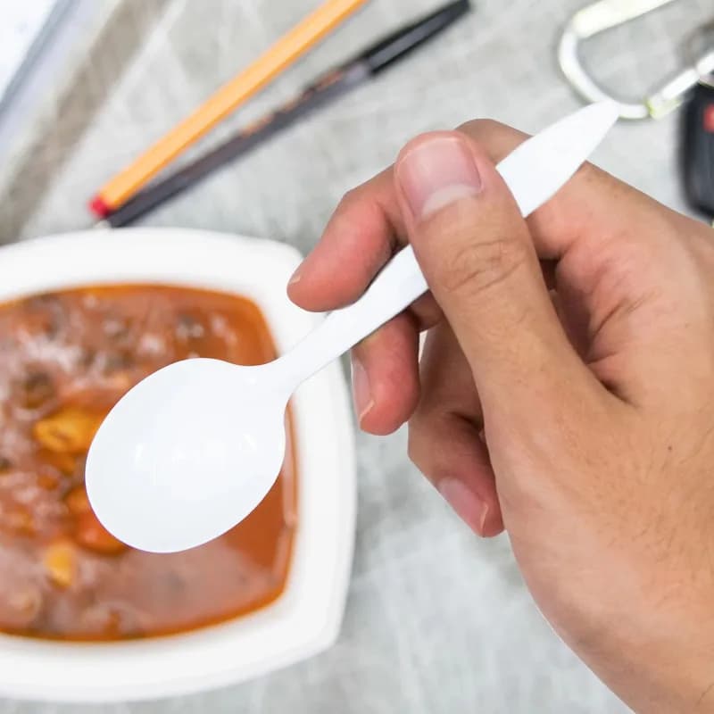 Dart® Style Setter® Soup Spoon 5.6 IN PP White Medium Weight Microwave Safe 1000/Case