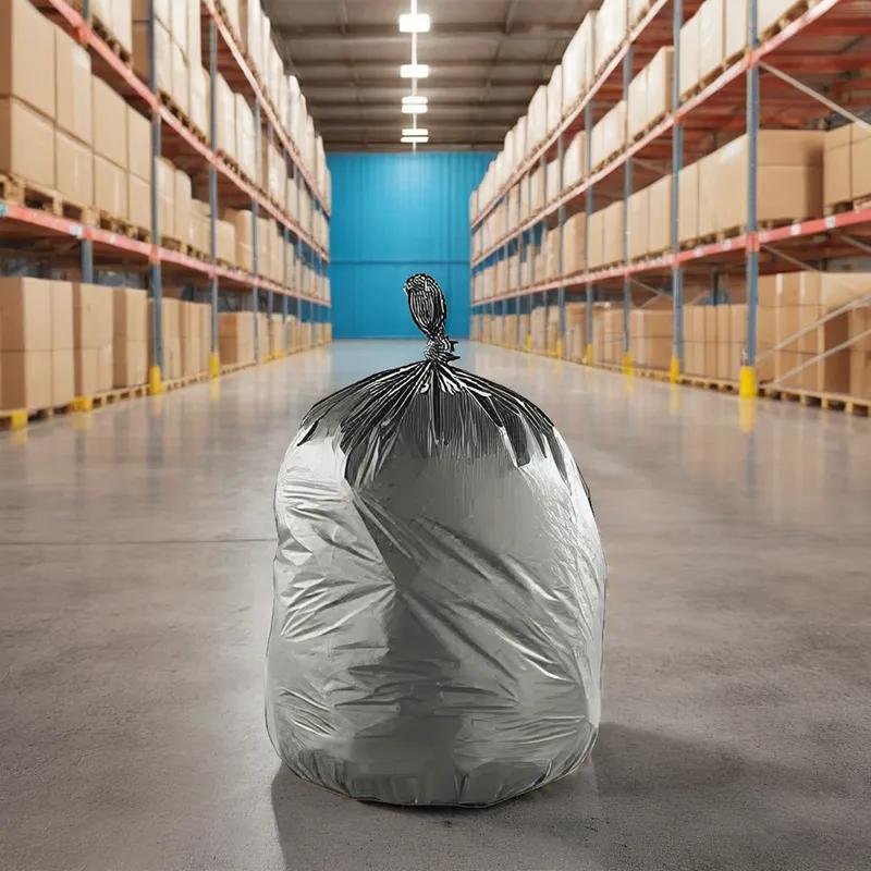 Can Liner 43X47 IN Black Plastic 100/Case