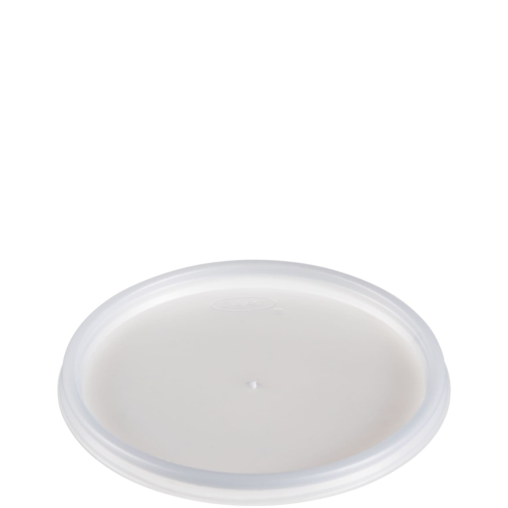 Dart® Lid Flat 4.285X0.278 IN HIPS Translucent For 20 OZ Take-Out Container Base No Hole 100 Count/Pack 10 Packs/Case