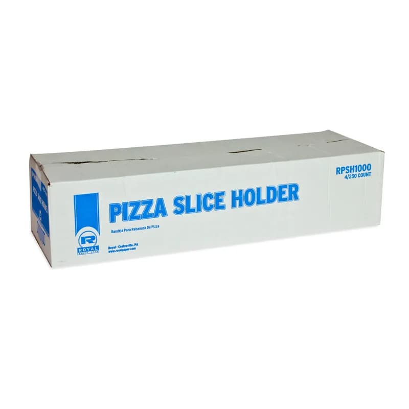 Pizza Slice Holder Paper White 250 Count/Pack 4 Packs/Case 1000 Count/Case