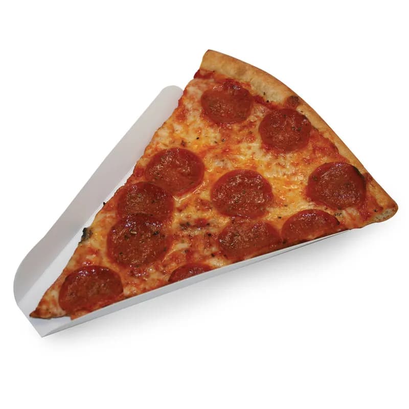 Pizza Slice Holder Paper White 250 Count/Pack 4 Packs/Case 1000 Count/Case