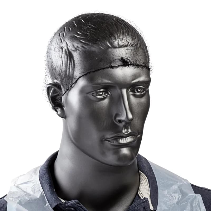 Hairnet Black Lightweight Nylon Latex Free 144 Count/Pack 20 Packs/Case 2880 Count/Case