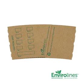 ENVIROLINES Cup Sleeve Kraft 100 Count/Pack 10 Packs/Case 1000 Count/Case