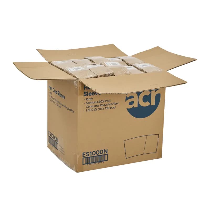 ENVIROLINES Cup Sleeve Kraft 100 Count/Pack 10 Packs/Case 1000 Count/Case