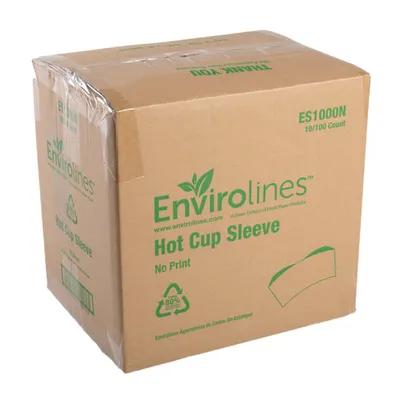 ENVIROLINES Cup Sleeve Kraft 100 Count/Pack 10 Packs/Case 1000 Count/Case