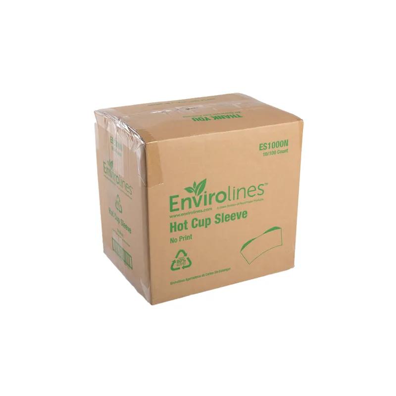 ENVIROLINES Cup Sleeve Kraft 100 Count/Pack 10 Packs/Case 1000 Count/Case