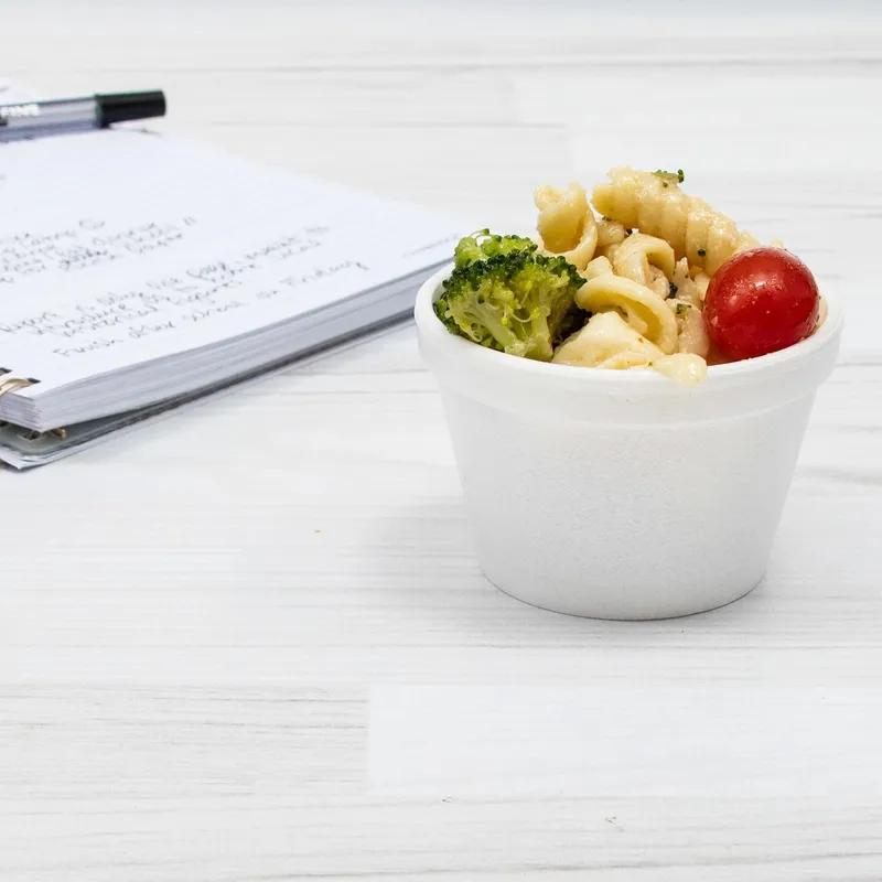 Dart® J Cup® Food Container Base 3.5 OZ EPS White Insulated 50 Count/Pack 20 Packs/Case 1000 Count/Case