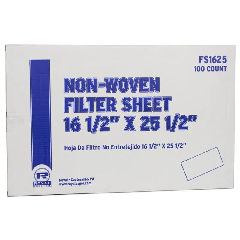 Fryer Filter Sheet 25.5X16 IN 100 Count/Pack 1 Packs/Case 100 Count/Case