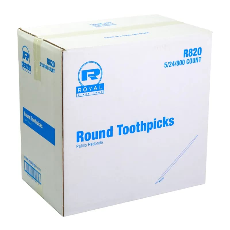 Toothpick Round Hotel 800 Count/Pack 24 Packs/Case 19200 Count/Case