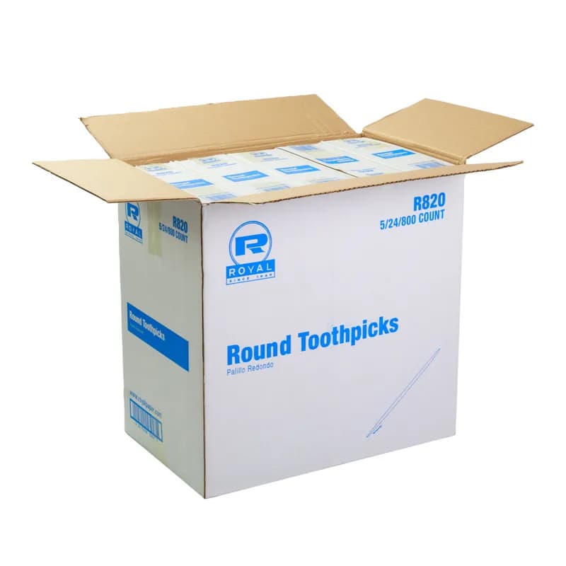 Toothpick Round Hotel 800 Count/Pack 24 Packs/Case 19200 Count/Case