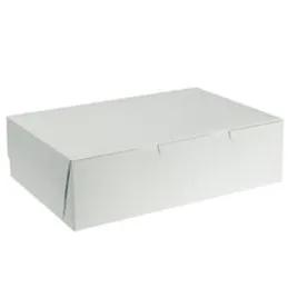 Bakery Box 19X14X4 IN Clay-Coated Kraft Board White Kraft Rectangle Lock Corner 50/Bundle