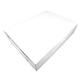 Bakery Box 19X14X4 IN Clay-Coated Kraft Board White Kraft Rectangle Lock Corner 50/Bundle