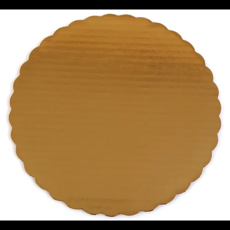 Cake Circle 14 IN Corrugated Cardboard Gold Foil Single Wall 100/Case