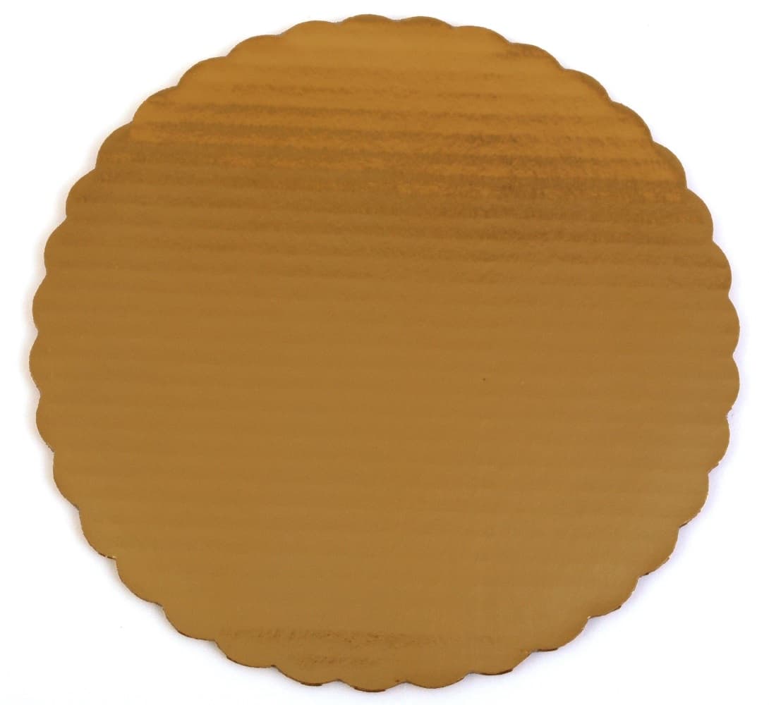 Cake Circle 14 IN Corrugated Cardboard Gold Foil Single Wall 100/Case