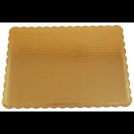 Cake Pad 1/4 Size 14X10 IN Paperboard Gold 100/Case