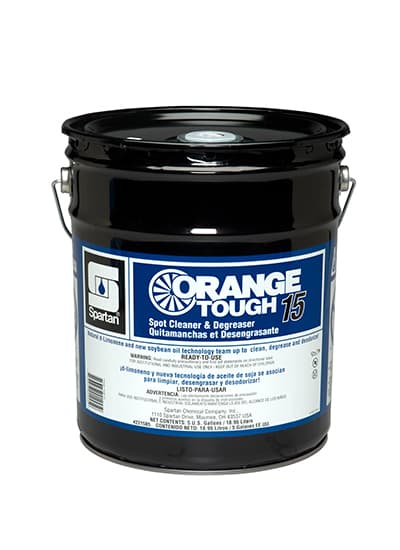 Orange Tough® 15 Orange Degreaser 5 GAL Multi Surface Alkaline RTU D-Limonene Orange Oil Based 4/Case