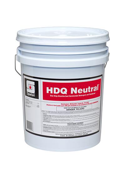 HDQ Neutral® Citrus Scent Disinfectant Cleaner 5 GAL Multi Surface Neutral Concentrate Quat No Rinse 1/Pail