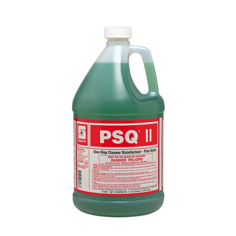 PSQ® II Pine One-Step Disinfectant 1 GAL Multi Surface Alkaline Concentrate 4/Case
