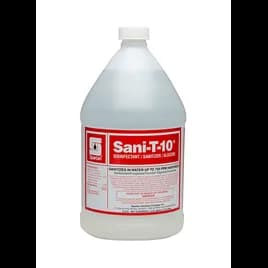 Sani-T-10® Mild Scent Disinfectant & Sanitizer 1 GAL Multi Surface Food Contact Neutral 4/Case