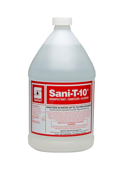 Sani-T-10® Mild Scent Disinfectant & Sanitizer 1 GAL Multi Surface Food Contact Neutral 4/Case