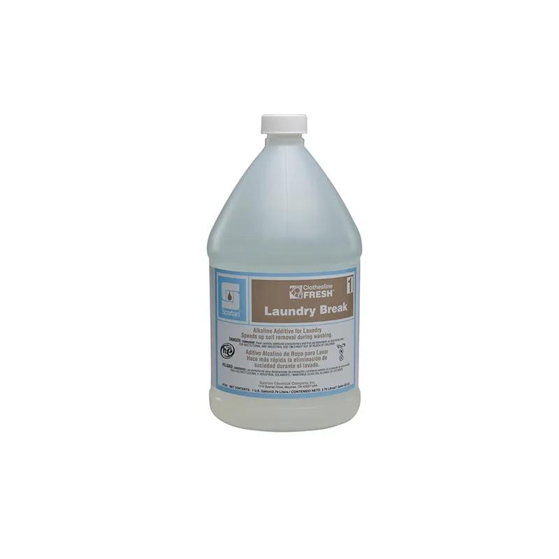Clothesline Fresh® Laundry Break 1 Mild Scent Laundry Builder 1 GAL Alkaline Liquid 4/Case
