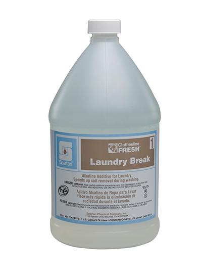 Clothesline Fresh® Laundry Break 1 Mild Scent Laundry Builder 1 GAL Alkaline Liquid 4/Case