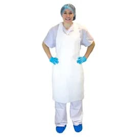Apron Large (LG) 48X24 IN White 1MIL PE 1000/Case