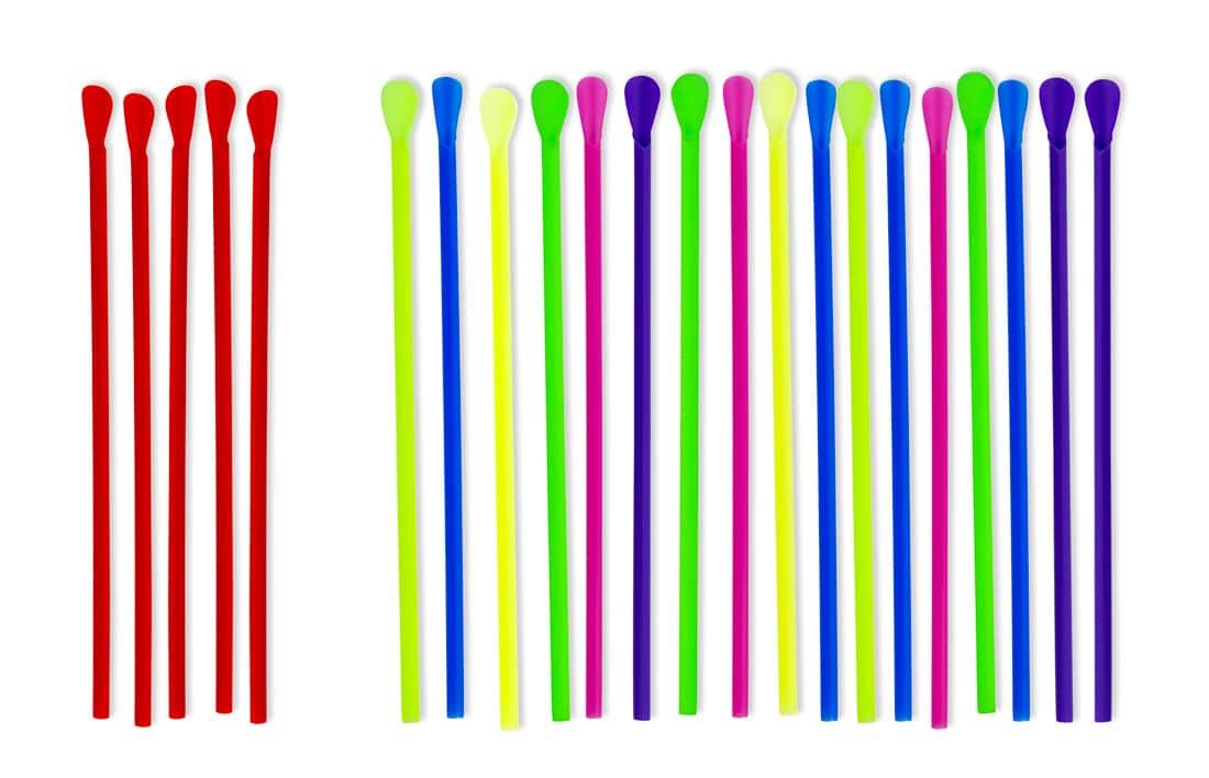 Straw Sip Stirrer 5 IN PP Red 1000/Box