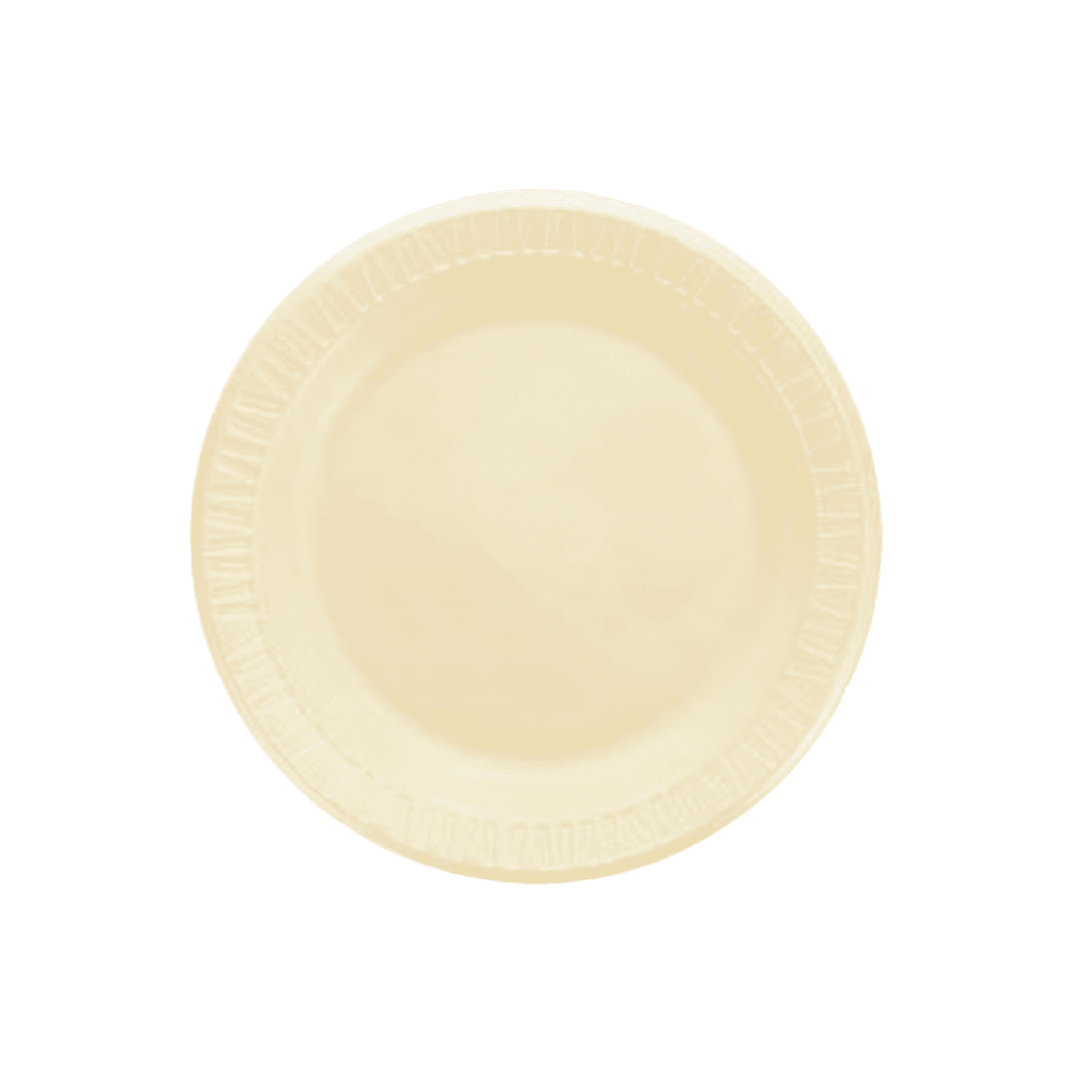 Dart® Quiet Classic® Plate 9 IN Polystyrene Foam Gold Round Laminated 500/Case