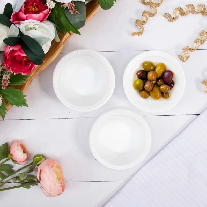 Dart® Concorde® Bowl 5-6 OZ XPS White Round 125 Count/Pack 8 Packs/Case 1000 Count/Case