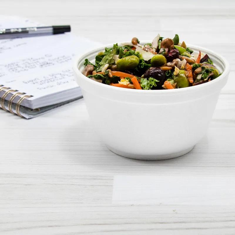 Dart® J Cup® Bowl 10 OZ EPS White Round Insulated 50 Count/Pack 20 Packs/Case 1000 Count/Case