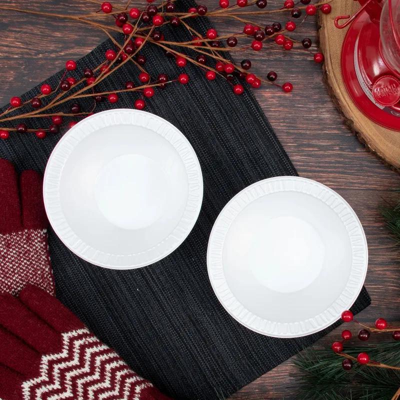 Dart® Quiet Classic® Bowl 12 OZ XPS White Round Laminated 125 Count/Pack 8 Packs/Case 1000 Count/Case