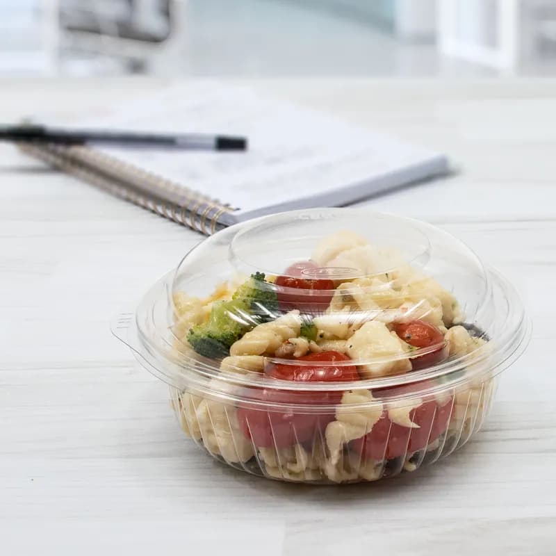 Dart® PresentaBowls® Bowl & Lid Combo With Dome Lid 12 OZ PET Clear Round Unhinged Freezer Safe 252/Case