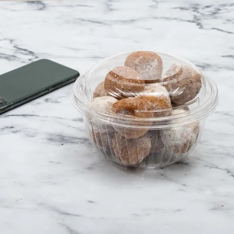 Dart® PresentaBowls® Bowl & Lid Combo With Dome Lid 12 OZ PET Clear Round Unhinged Freezer Safe 252/Case